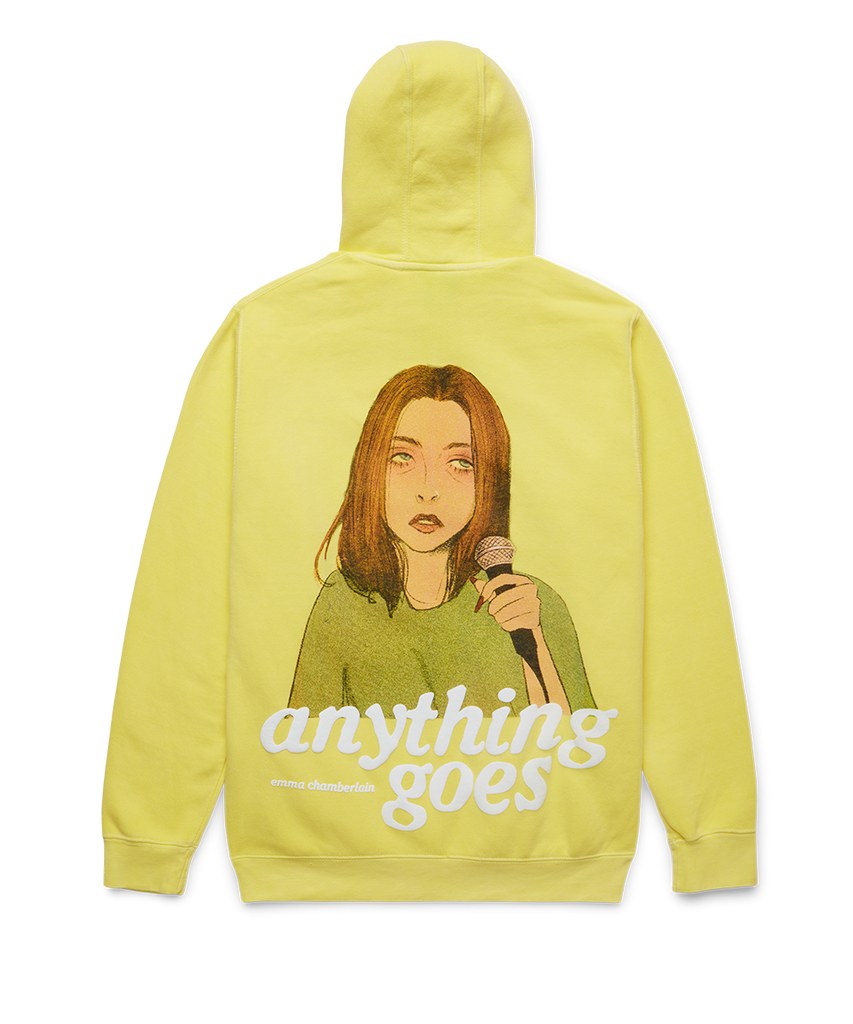 Emma chamberlain light blue hoodie sales